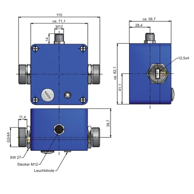 Ультразвуковой стационарный расходомер PCE-VUS