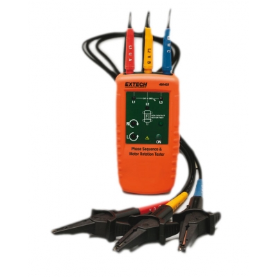 Индикатор порядка чередования фаз трехфазных источников питания и направления вращения двигателя Extech 480403 (снят с производства)