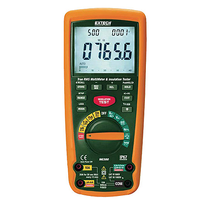 Тестер изоляции IV категории безопасности / Мультиметр с беспроводным интерфейсом для ПК (433 MГц) Extech MG302 (снят с производства)