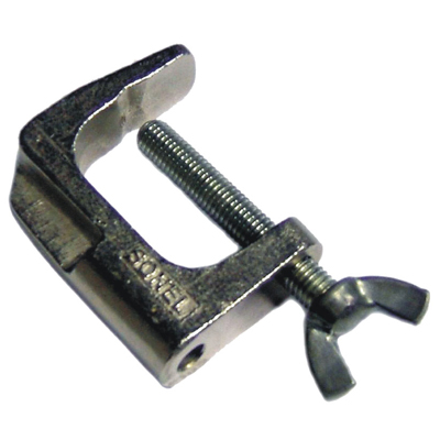 Зажим специальный типа «струбцина» с разъемом «банан»