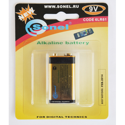 Элемент питания алкалиновый SONEL 9V 6LR61 (снят с производства)