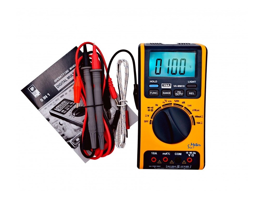 Мультиметр цифровой 5 в 1 VA-MM19