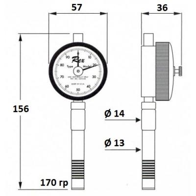 REX 2000 A — твердомер (дюрометр) Шора тип А