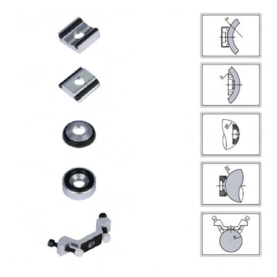 Комплект из 12 шт. опорных колец и насадок для твердомеров