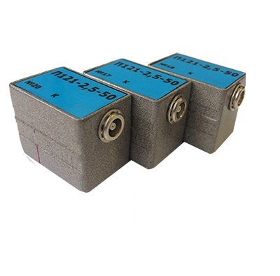 Наклонные совмещенные ультразвуковые преобразователи П121 для контроля крупногабаритных изделий