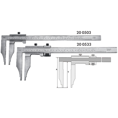 Штангенциркули Vogel односторонние для больших измерений