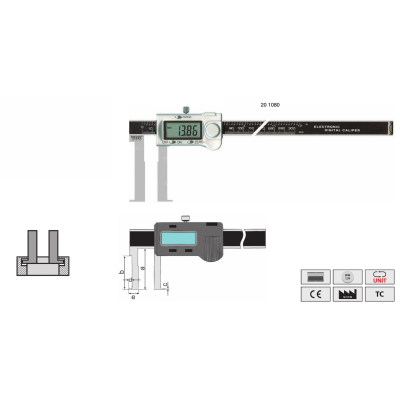 Штангенциркули Vogel цифровые для измерения внутренних канавок