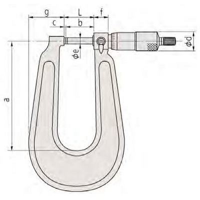 Микрометр 118-102 нониусный для измерения листового металла
