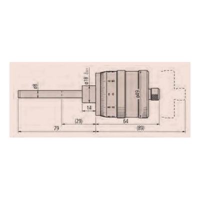 Микрометрическая головка 197-101 с невращающимся микровинтом