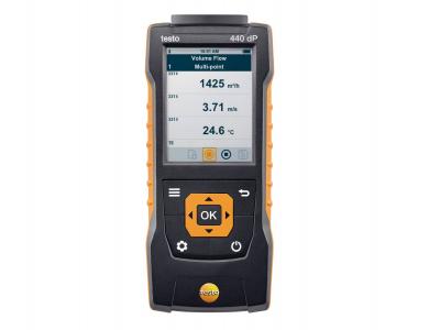 testo 440 dP — Прибор для измерения скорости и оценки качества воздуха в помещении со встроенным сенсором дифференциального давления